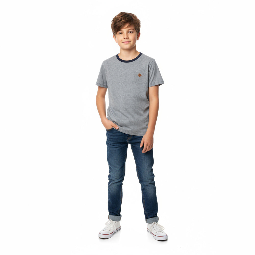 Camiseta Manga Curta Yeaqp Masculina - Azul