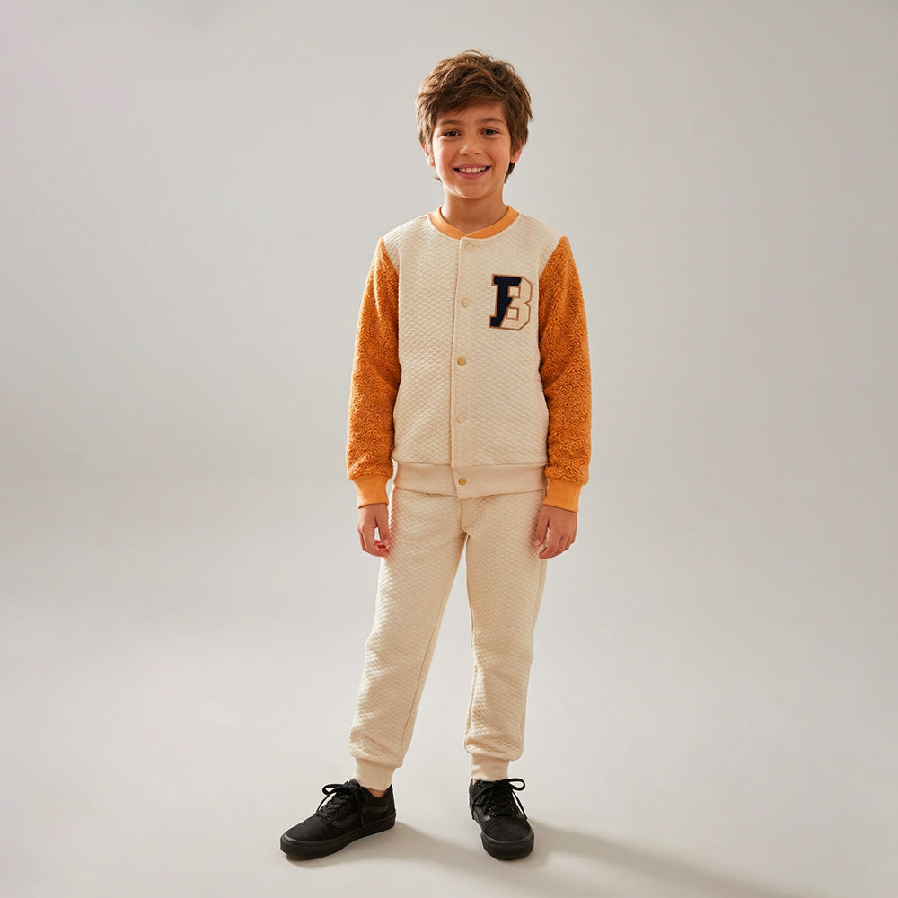 Conjunto Moletom Matelassê Mangas Teddy Perfect Boys Masculino