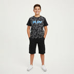 Camiseta Manga Curta PLAY Sou+teen Masculina - Preto