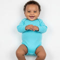 Body Manga Longa Liso Taita 100% Algodão - Azul Celeste