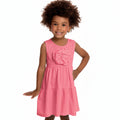 Vestido Regata By Gus Com Detalhe De Flor Feminino - Rosa Neon