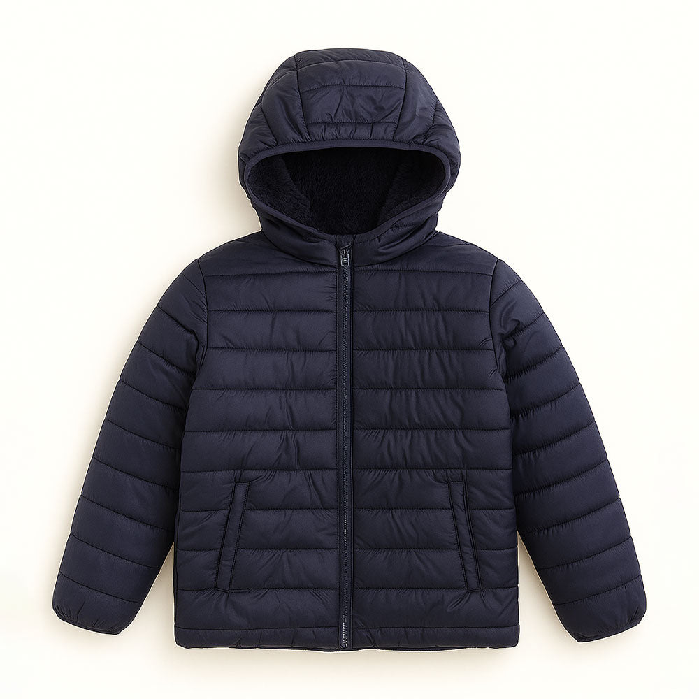Jaqueta Puffer Peluciada com Capuz Grand Bazar  - Feminina