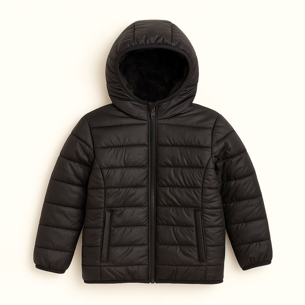 Jaqueta Puffer Peluciada com Capuz Grand Bazar  - Feminina
