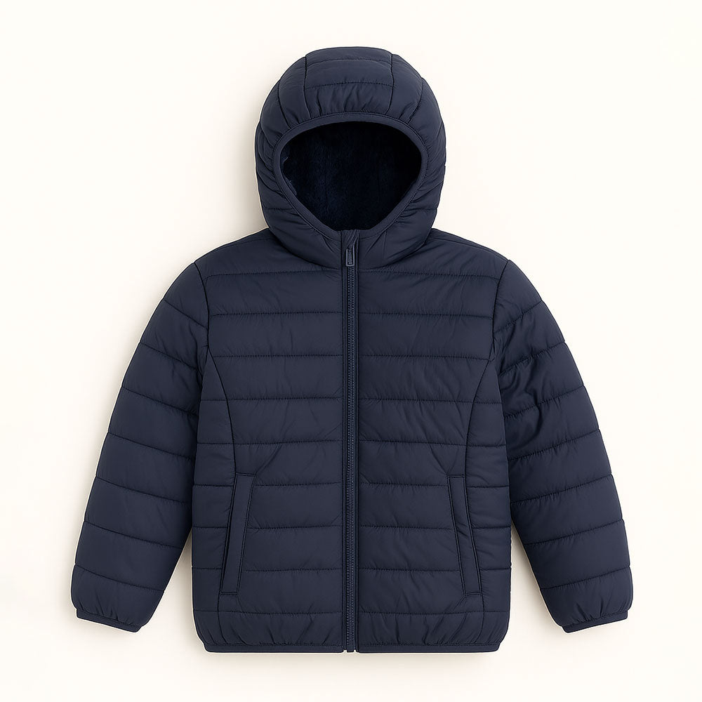 Jaqueta Puffer Peluciada com Capuz Grand Bazar - Feminina