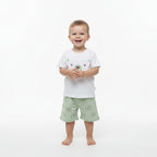 Pijama Cara De Sono Estampa de Urso Masculino - Verde/Branco