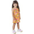 Vestido Alça Fina Malwee Florzinhas Feminino - Amarelo