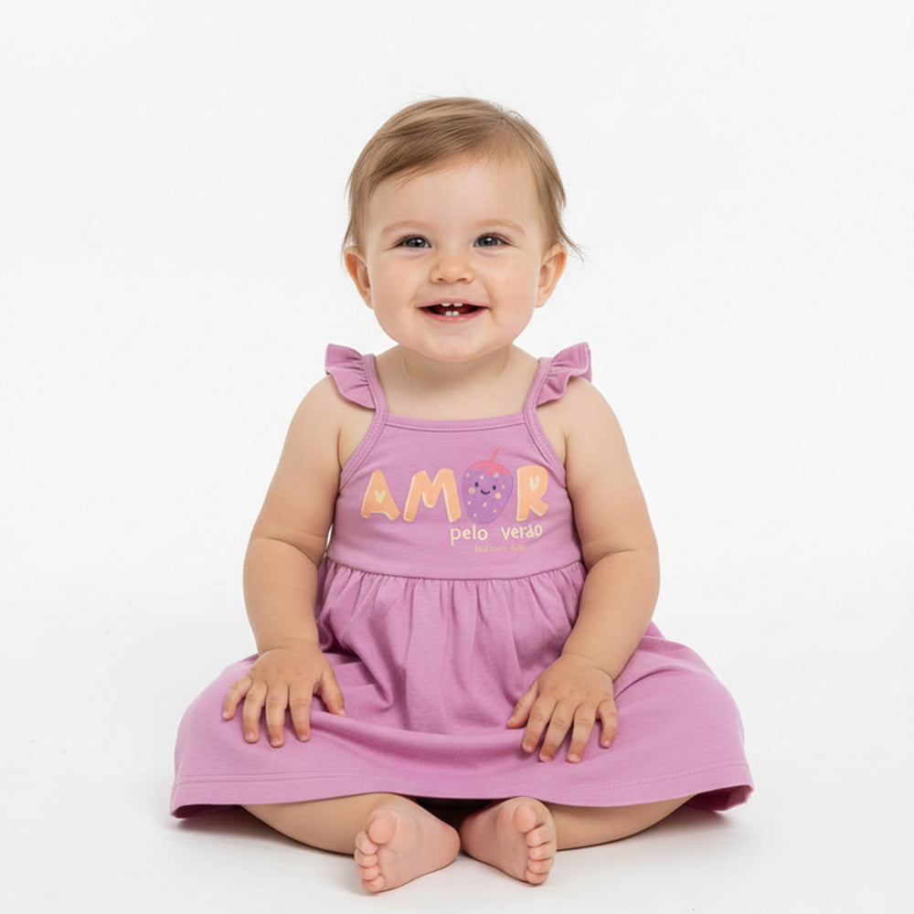 Vestido De Alça Malwee Amor Pelo Verão - Roxo