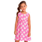 Vestido Regata Byg Gus Estampado Com Proteção UV - Rosa