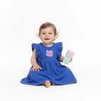 Vestido Regata Malwee Em Tecido Texturizado E Estampa Fofura Feminino - Azul