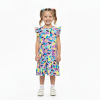 Vestido Manga Curta Malwee Picolés Feminino - Colorido