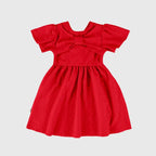 Vestido Manga Curta Malwee Em Laise Feminino - Vermelho