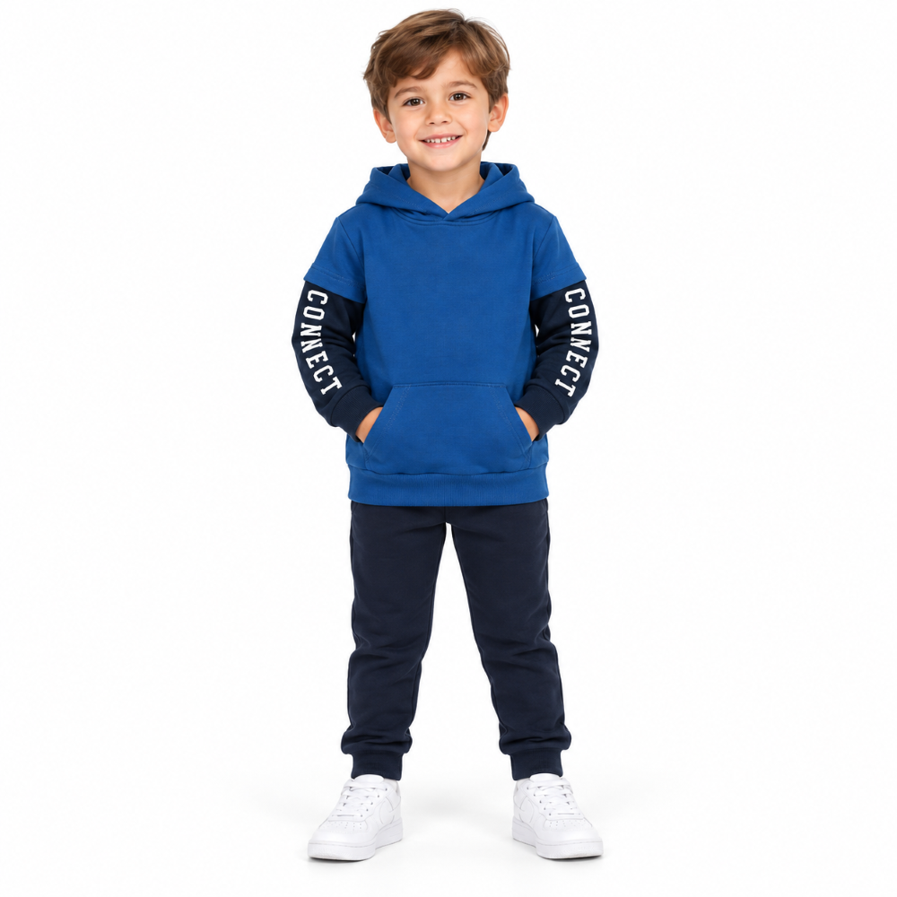 Blusa Moletom Connect com Capuz Infantil Menino TMX Kids&Teens - Marinho