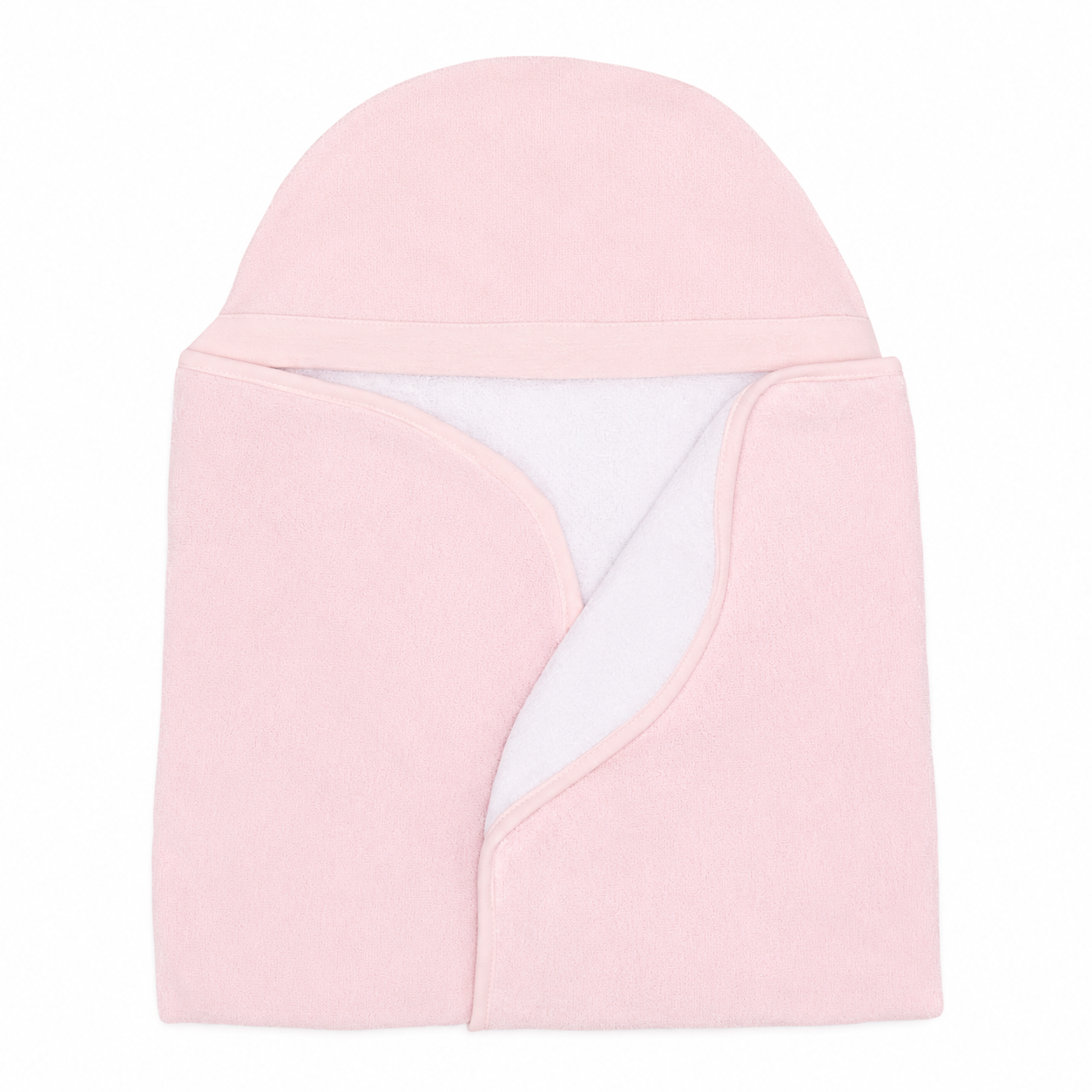 Toalha Com Capuz Forrada Mini & CO Atoalhada E Fralda Feminina - Rosa