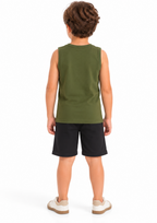 Conjunto Infantil Regata T-Rex e Bermuda Brandili Menino - Verde
