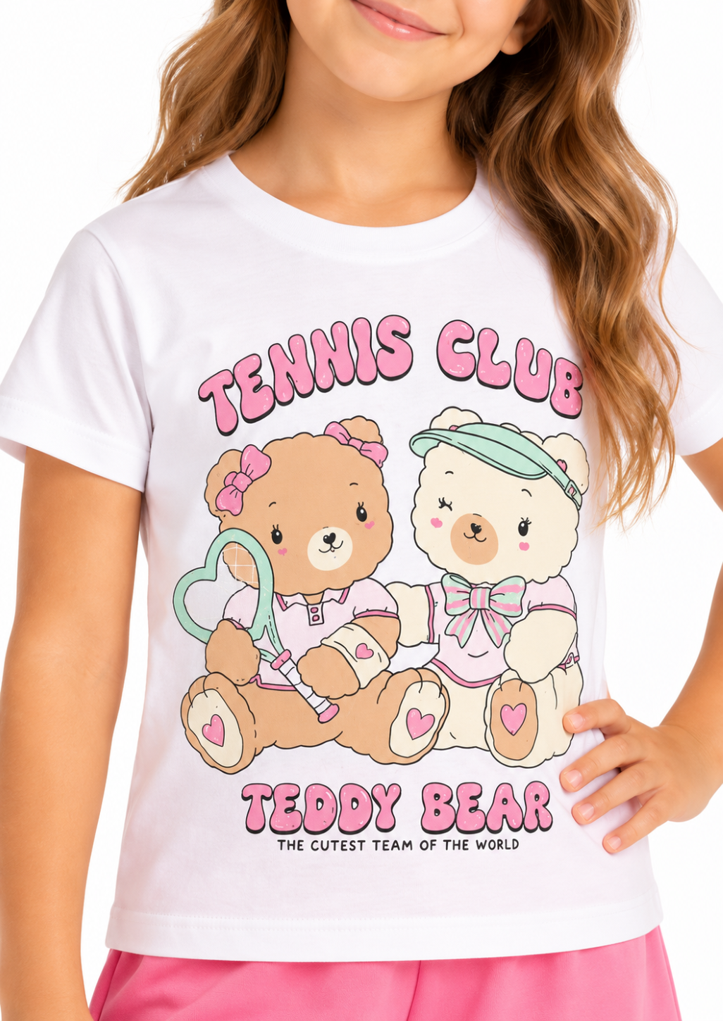 Conjunto Infantil Blusa e Shorts Menina Brandili -  Rosa