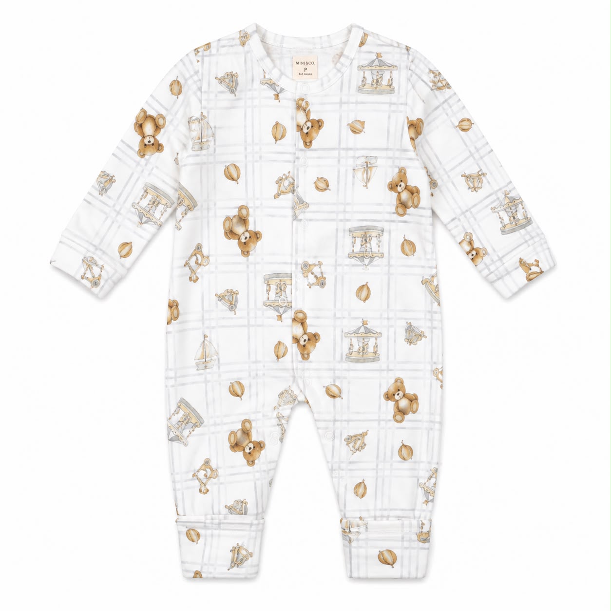 Macacao Pe Reversivel Masculino Mini & Co - Ursinhos