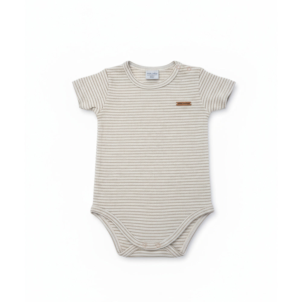 Conjunto Body Manga Curta e Shorts BabyCotton Masculino