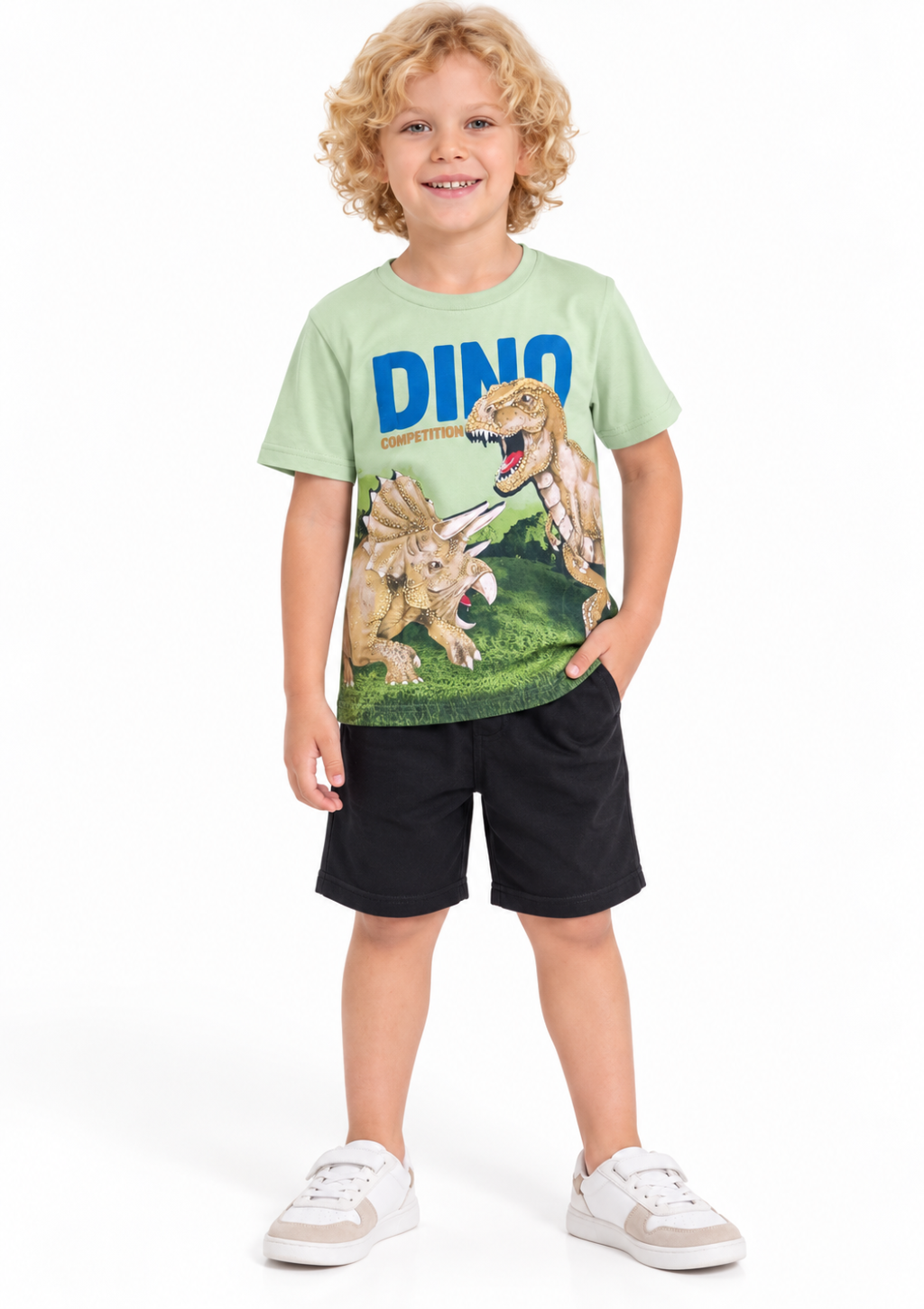 Conjunto Infantil Dinossauros Dino Competition Brandili - Verde