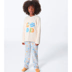 Pijama Longo Hering Kids Estampado Em Fleece Menina - Laranja