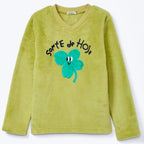 Pijama Longo Hering Kids Estampado Em Fleece Menina -Verde