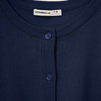 Cardigan Em Tricô Hering Kids Feminina - Azul Marinho
