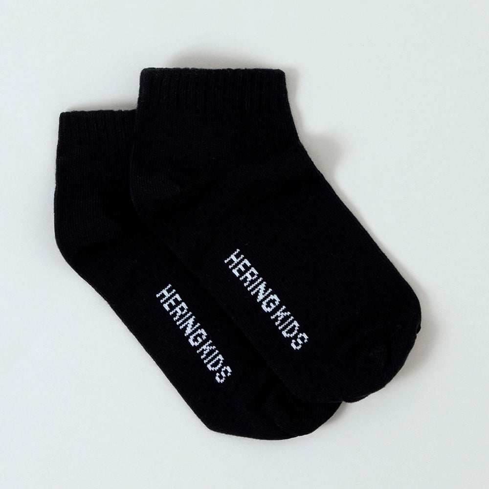 Meia Cano Curto Soquete Hering Kids Básico Masculino - Preto