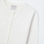 Casaco Manga Longa em Tricô Hering Kids Feminino - Off-White