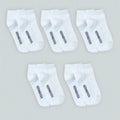 Kit Com 5 Pares De Meia Cano Curto Hering Kids Unissex - Branco