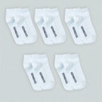 Kit Com 5 Pares De Meia Cano Curto Hering Kids Unissex - Branco