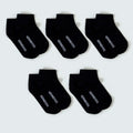 Kit Com 3 Pares De Meia Cano Curto Hering Kids Unissex - Preto