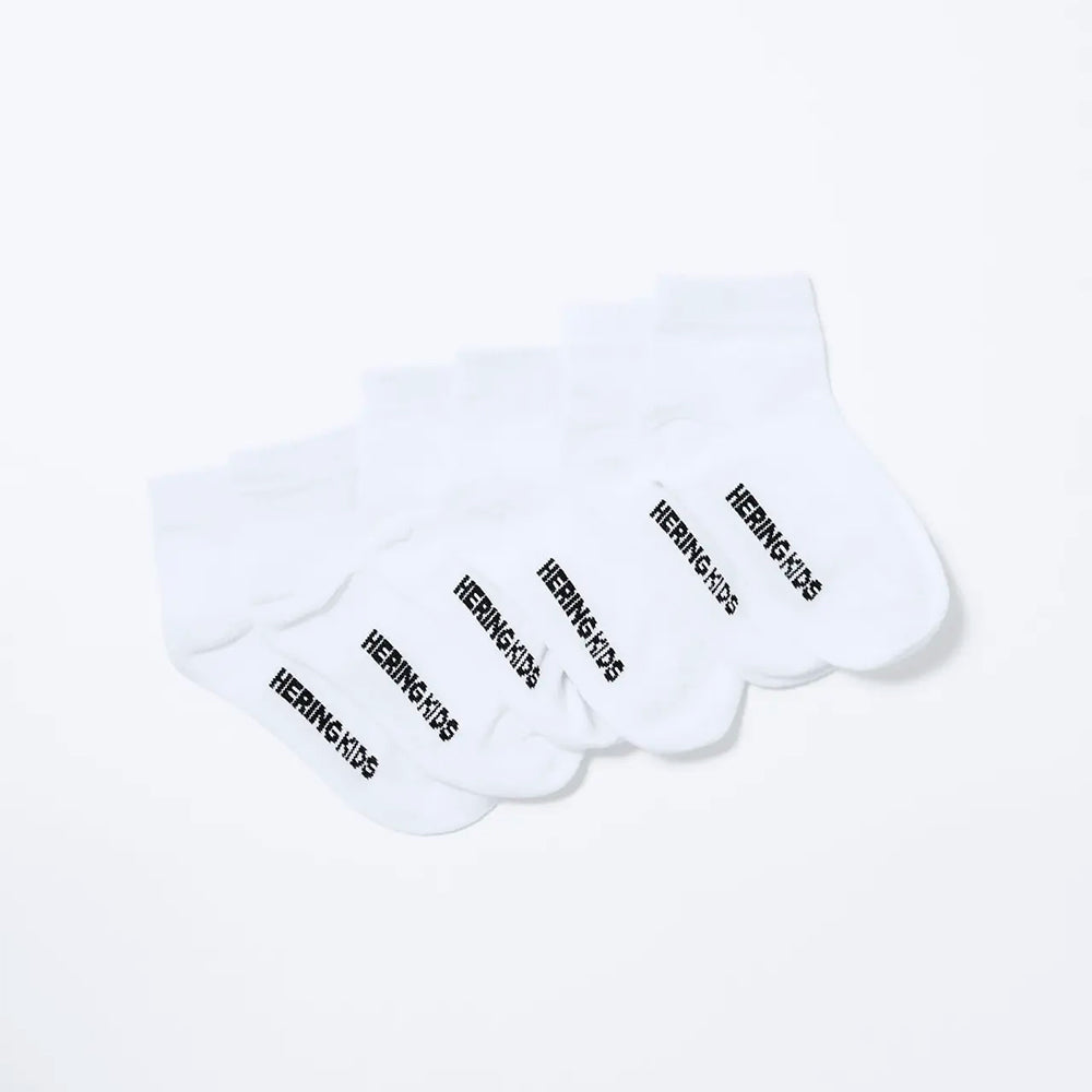 Kit Com 3 Pares De Meia Cano Curto Hering Kids Unissex - Branco