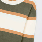 Suéter Em Tricô Listrado Hering Kids Masculino - Verde