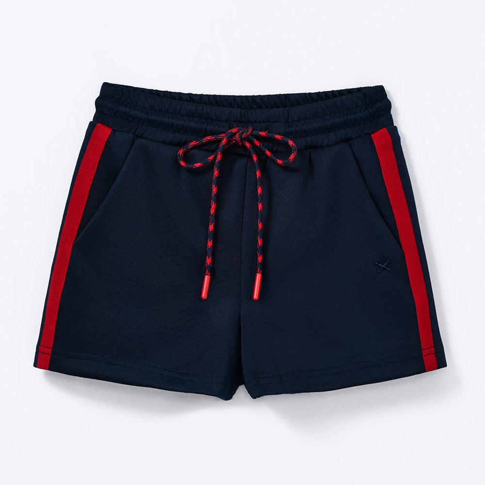 Shorts Reto Faixa Laterais Infantil Hering Kids Feminino - Azul