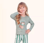 Pijama Manga Longa com Estampa Feminina Magiamix - Verde