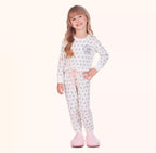 Pijama Manga Longa com Estampa Feminina Magiamix – Marfim