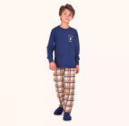 Pijama Manga Longa com Estampa Masculina Magiamix - Azul Marinho