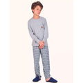 Pijama Manga Longa Com Estampa Menino MagiaMix- Cinza
