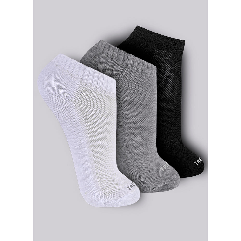 Kit 3 Pares De Meias Cano Curto Trifil Kids Básicas Unissex