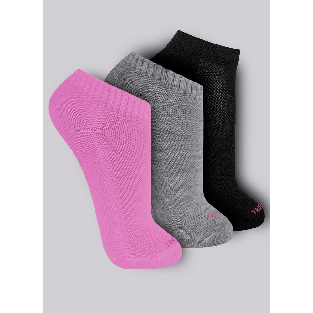 Kit 3 Pares De Meias Cano Curto Trifil Kids Básicas Unissex