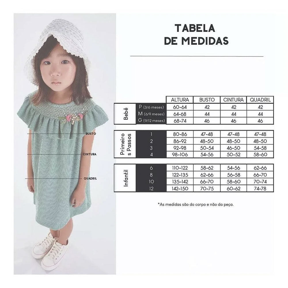 Blusinha Manga Longa Bordada Flores Kiki Xodó - Feminina