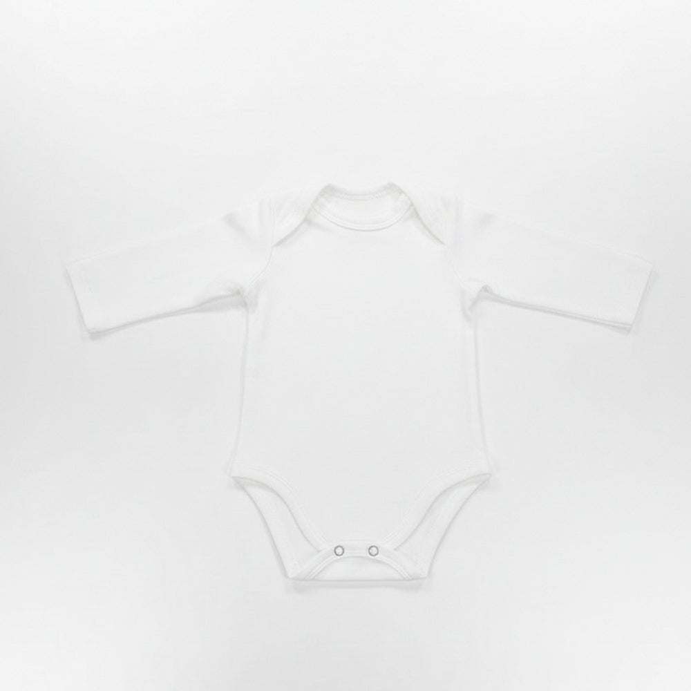 Body Manga Longa Liso Taita 100% Algodão Unissex - Off-White
