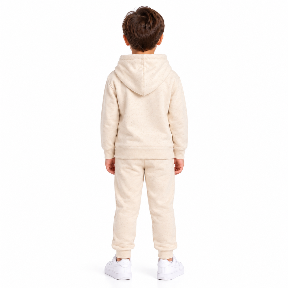 Conjunto Moletom Blusão com Capuz e Calça Infantil Menino TMX Kids&Teens - Linho/Bege
