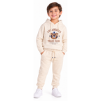Conjunto Moletom Blusão com Capuz e Calça Infantil Menino TMX Kids&Teens - Linho/Bege