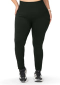 Legging Fitness Plus Size Zee Rucci Cós Alto Dobrável Feminino - Preto