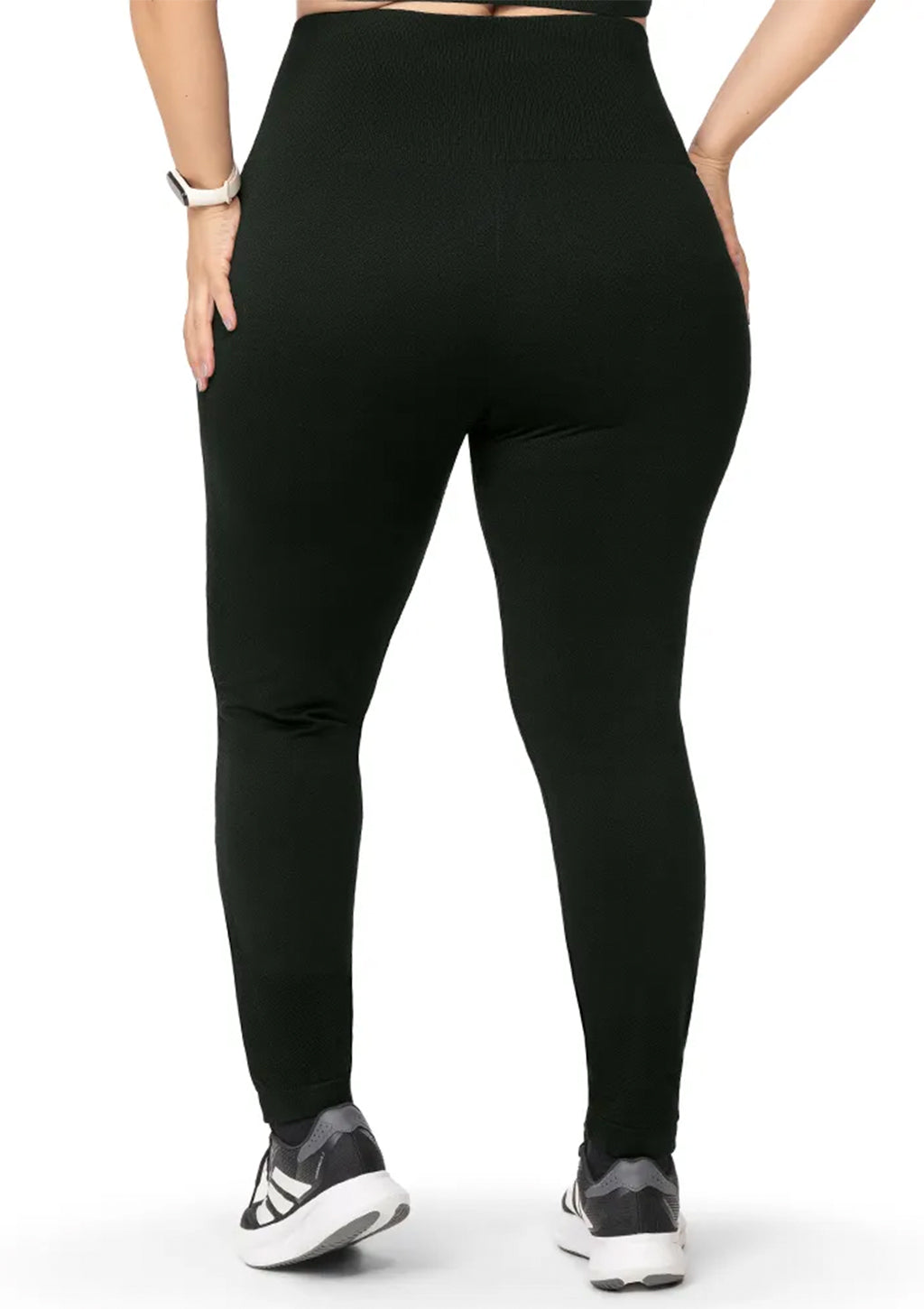 Legging Fitness Plus Size Zee Rucci Cós Alto Dobrável Feminino - Preto