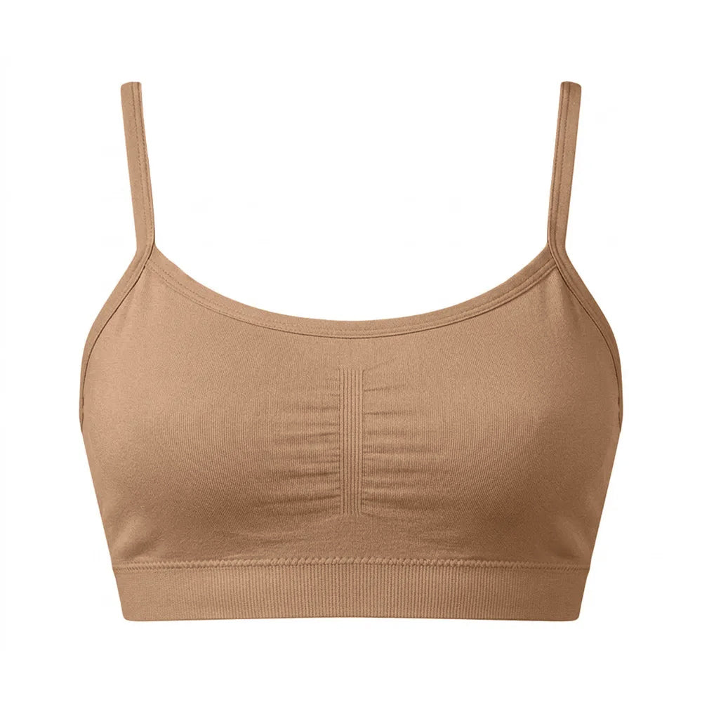 Top com Bojo Teen Sem Costura Infantil Zee Rucci – Marrom
