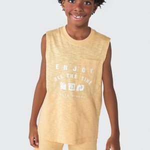 Camiseta Regata Amarela Enjoy All The Time Hering - Masculina