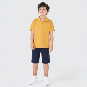 Camisa Polo Básica Mostarda Hering - Masculino