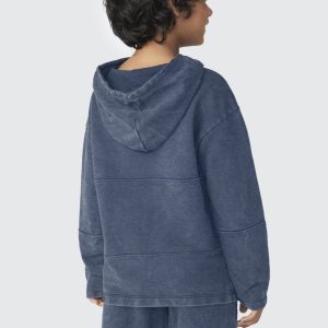 Alternative view of Blusão Moletom com Capuz Recortes Marinho Hering - Masculino