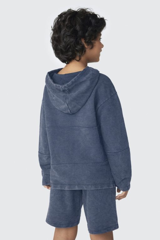 Blusão Moletom com Capuz Recortes Marinho Hering - Masculino - Imagem 2